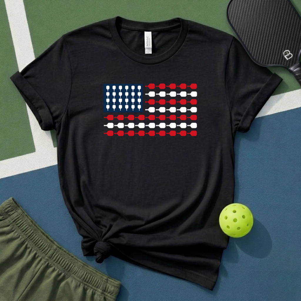 Pickleball USA Flag T-Shirt