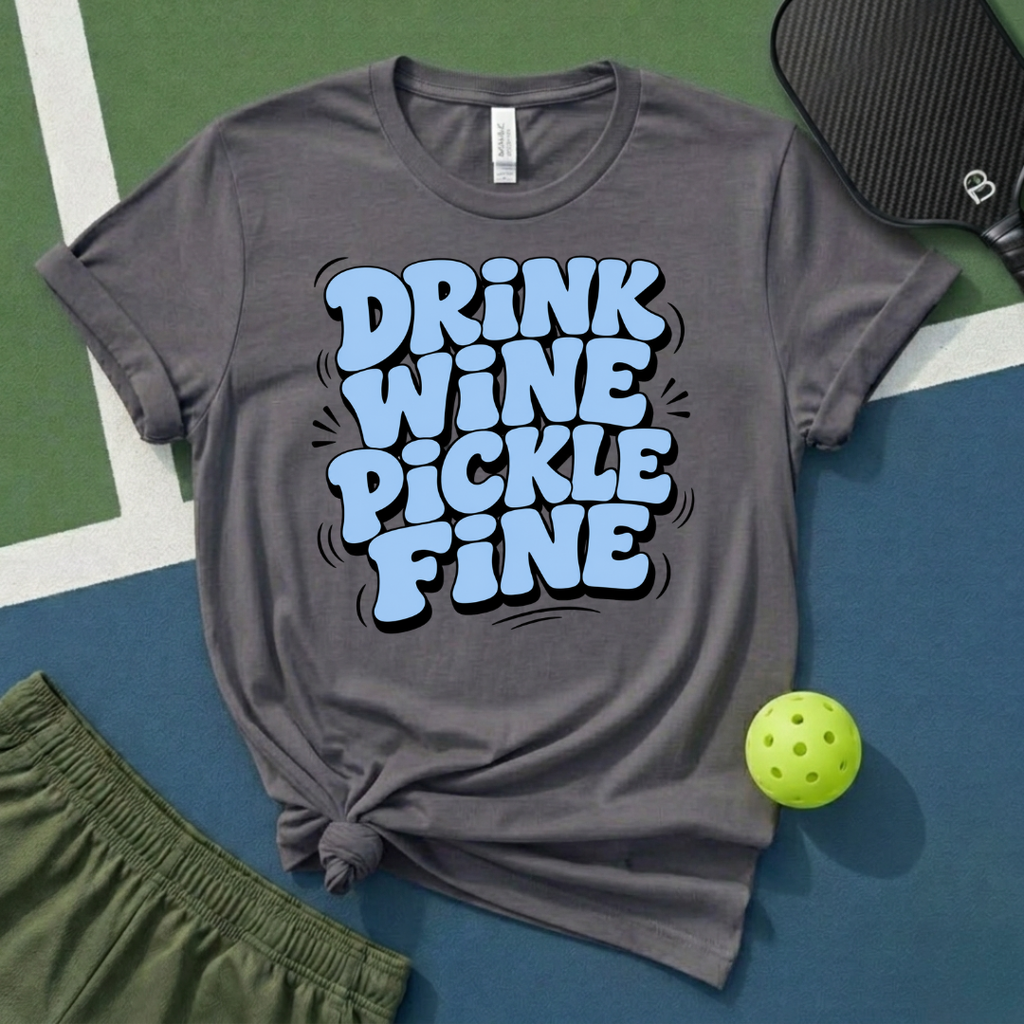 Drink Wine Pickle Fine T-Shirt
