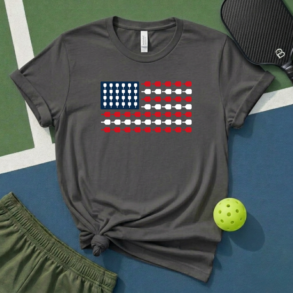 Pickleball USA Flag T-Shirt