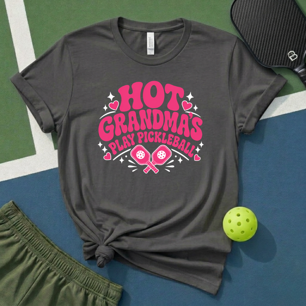 Hot Grandma's Play Pickleball T-Shirt