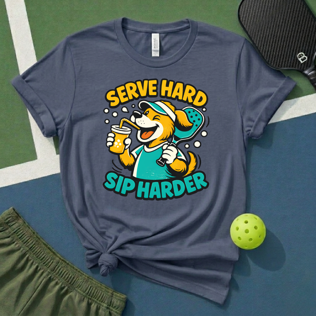 Serve Hard, Sip Harder T-Shirt