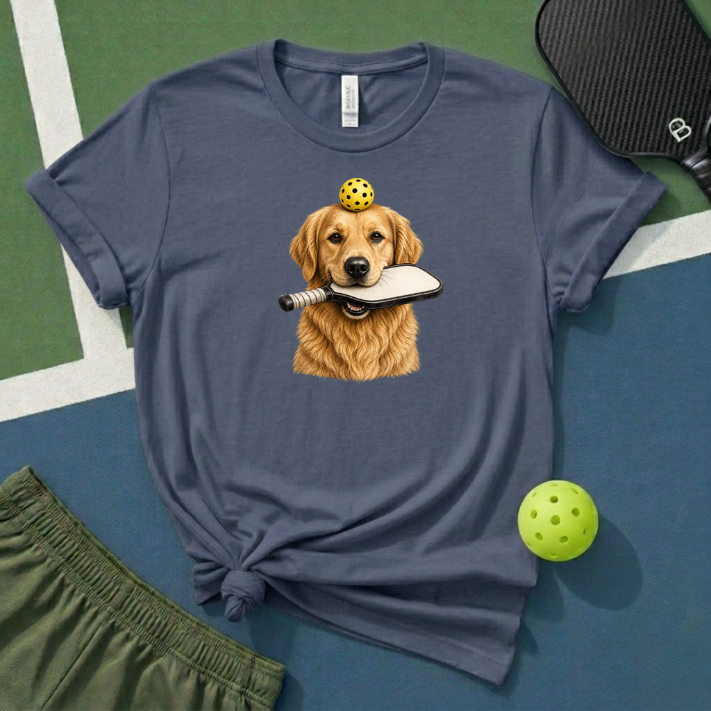 Pickleball Golden Retriever T-Shirt