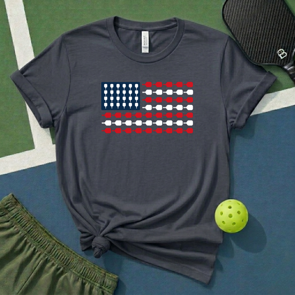 Pickleball USA Flag T-Shirt