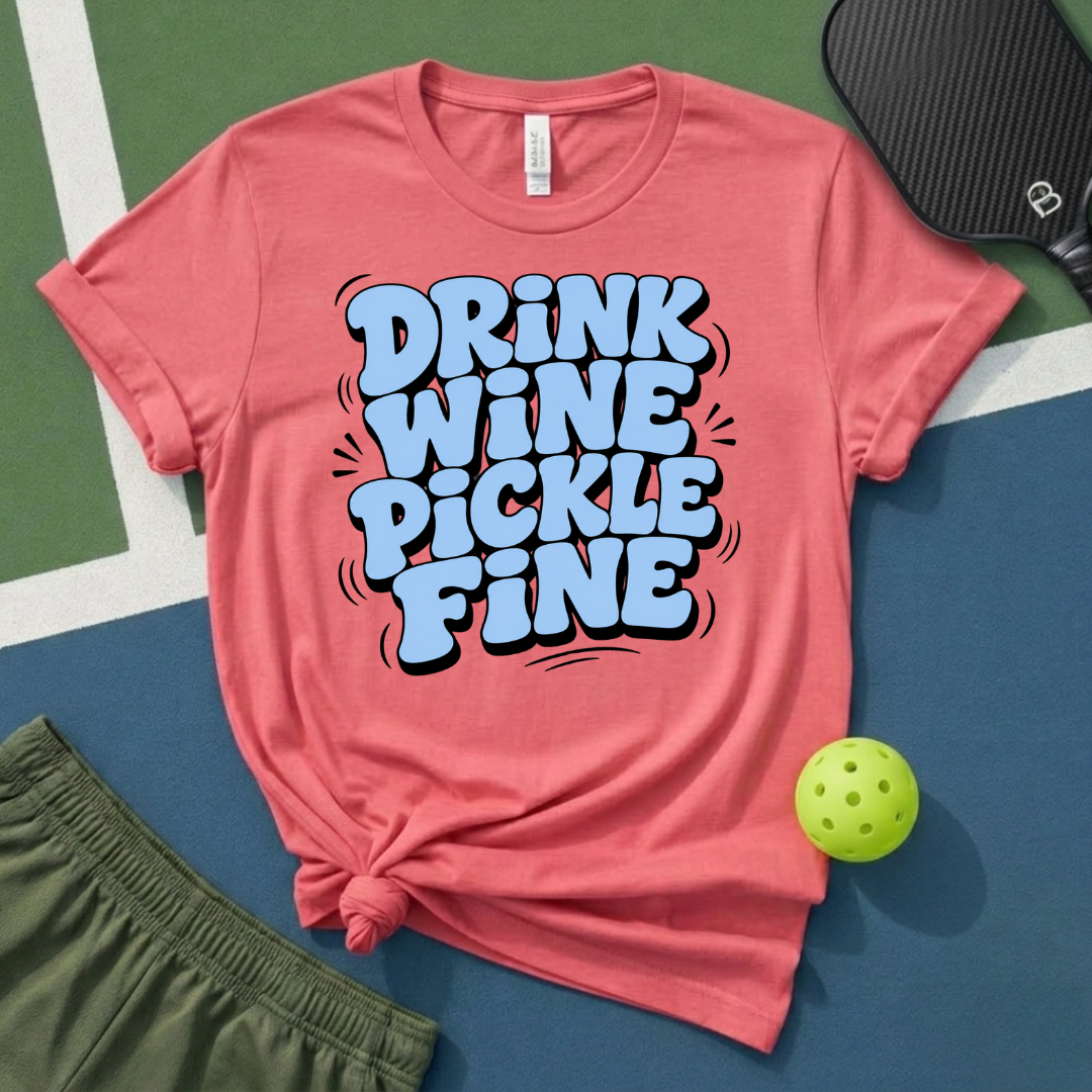 Drink Wine Pickle Fine T-Shirt