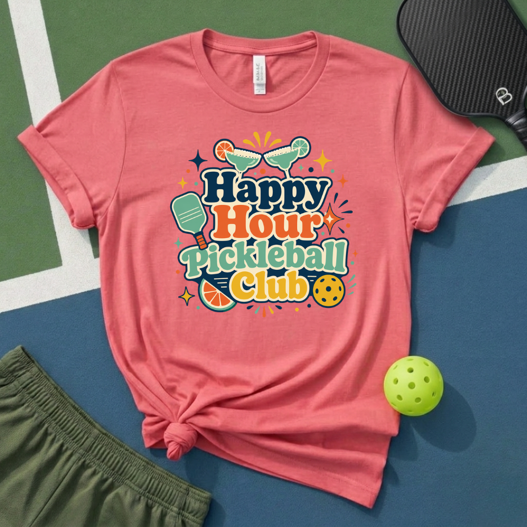 Happy Hour Pickleball Club T-Shirt