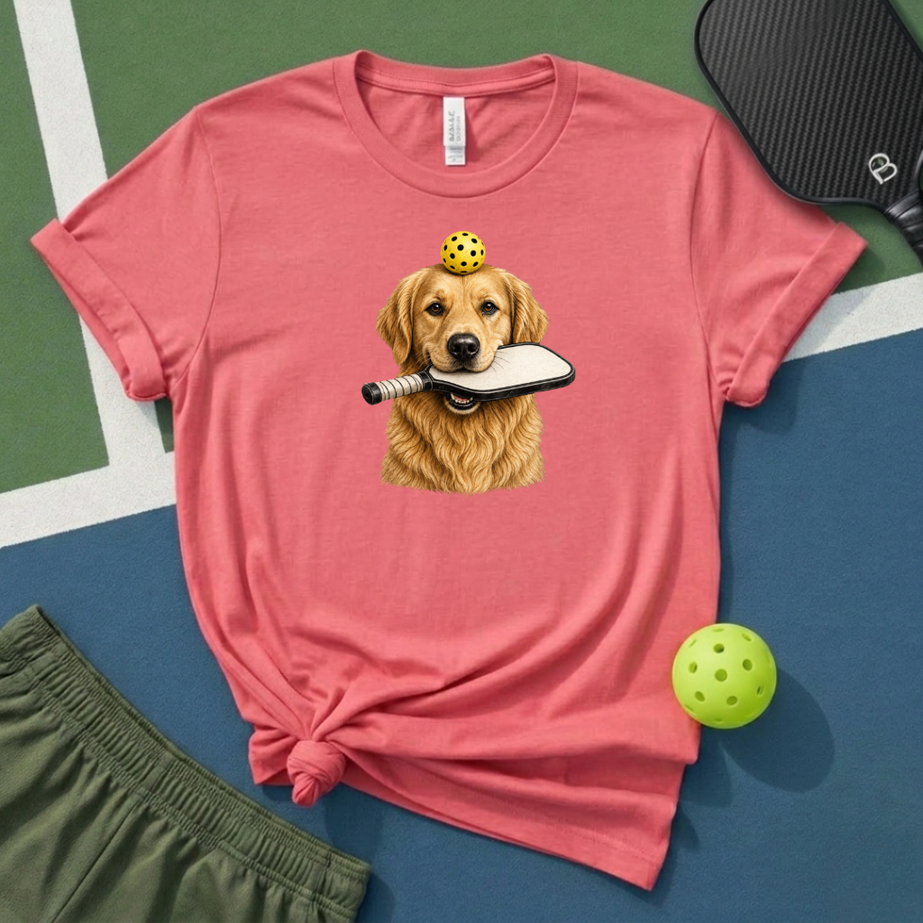 Pickleball Golden Retriever T-Shirt