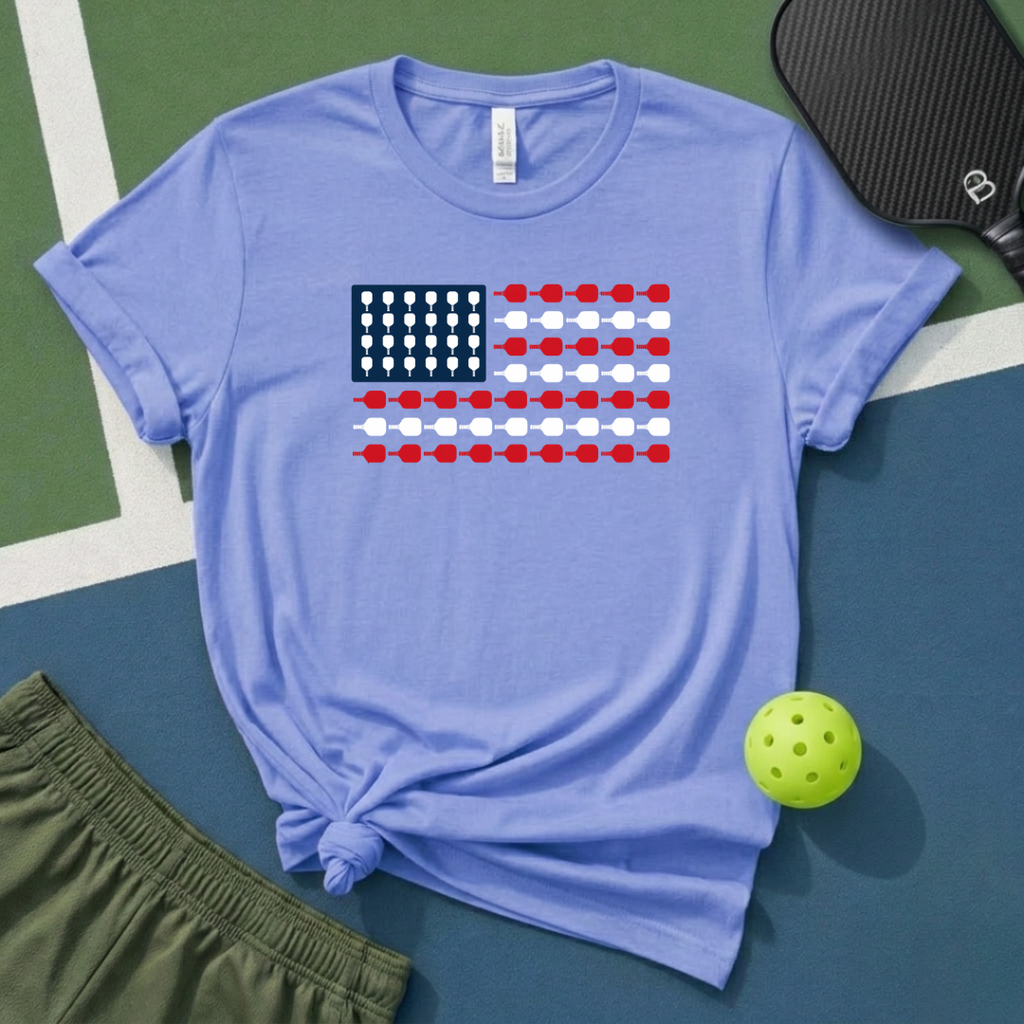 Pickleball USA Flag T-Shirt