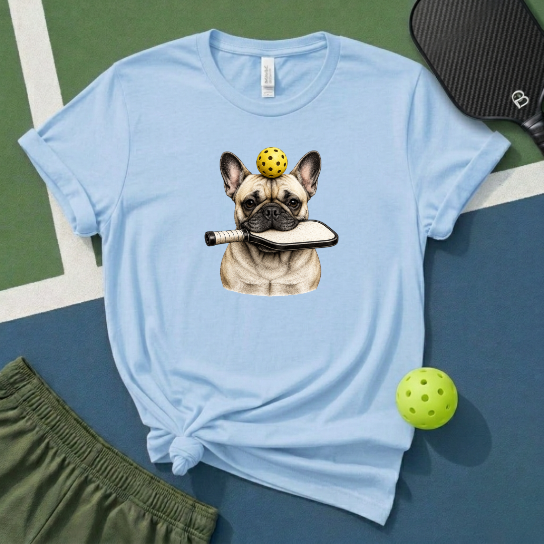 Pickleball French Bulldog T-Shirt