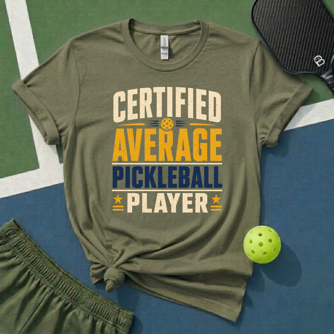 Certified Average Pickleball Player T-Shirt