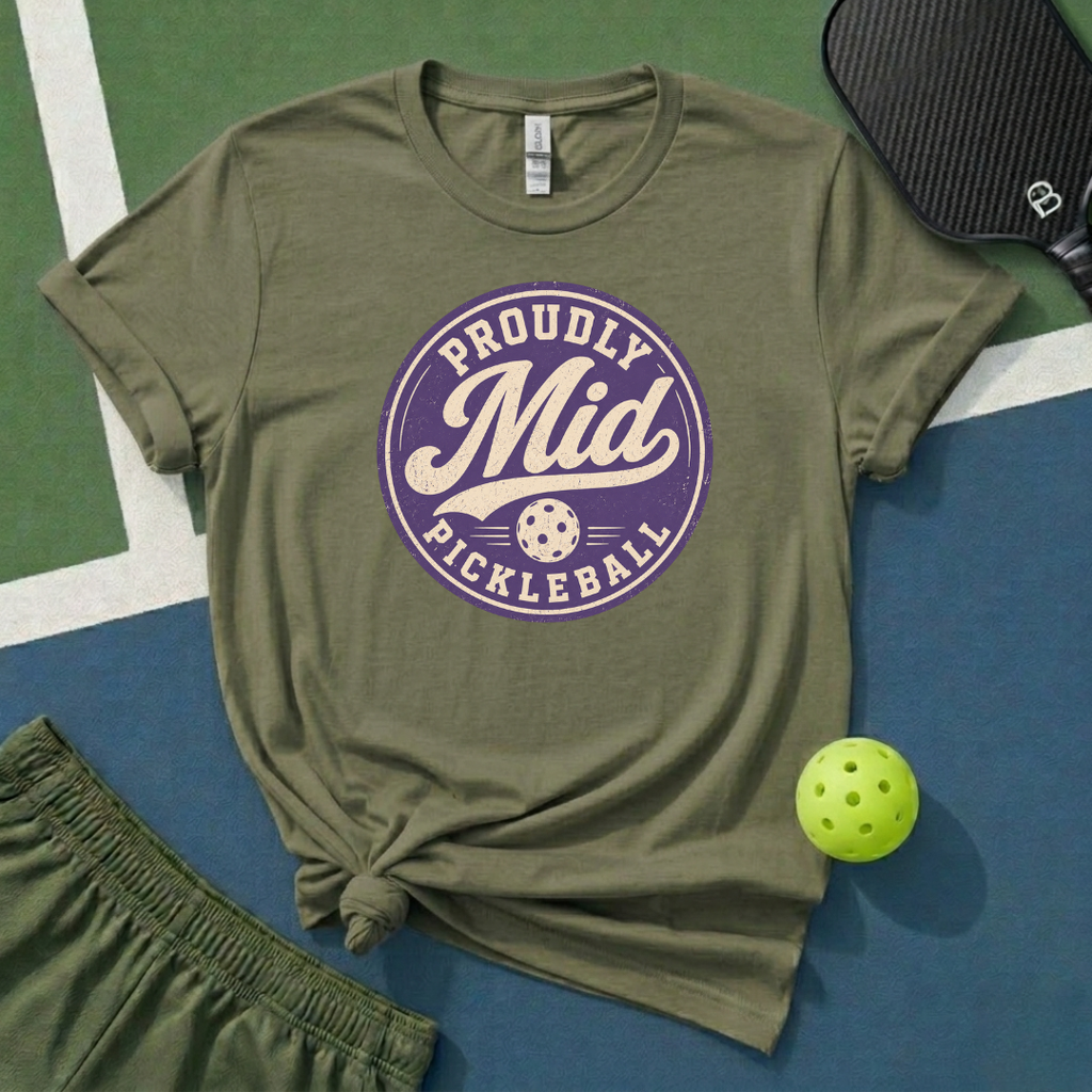 Proudly Mid Pickleball T-Shirt