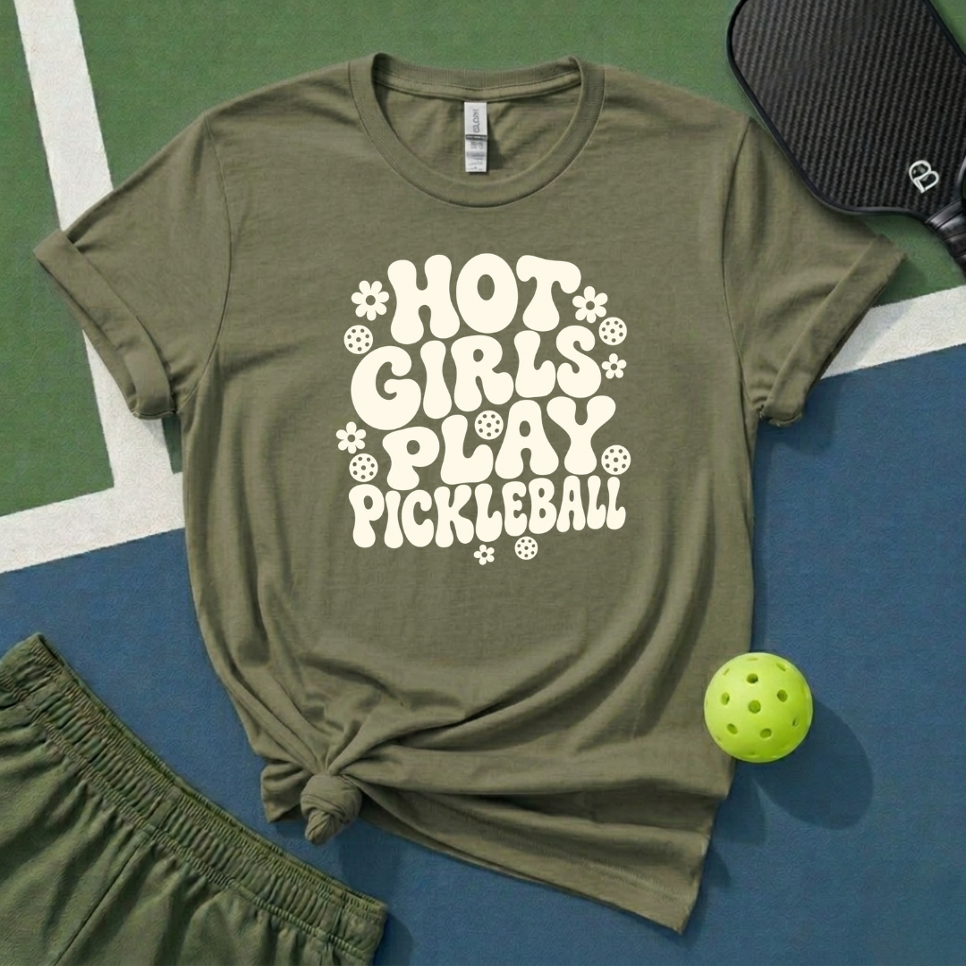 Hot Girls Play Pickleball T-Shirt