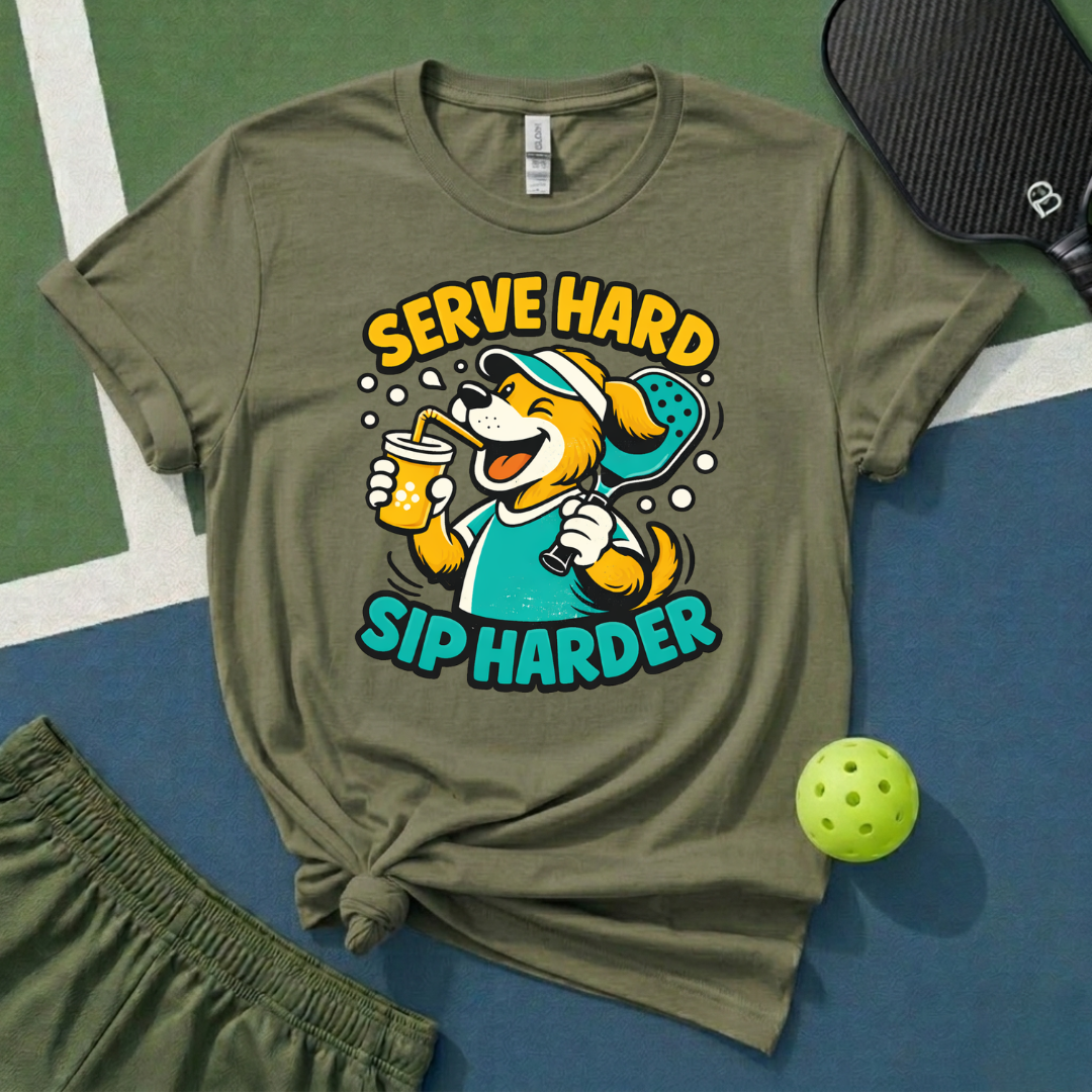 Serve Hard, Sip Harder T-Shirt