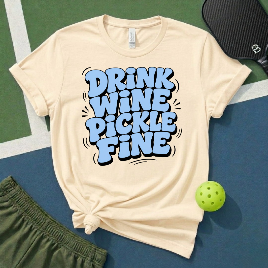 Drink Wine Pickle Fine T-Shirt