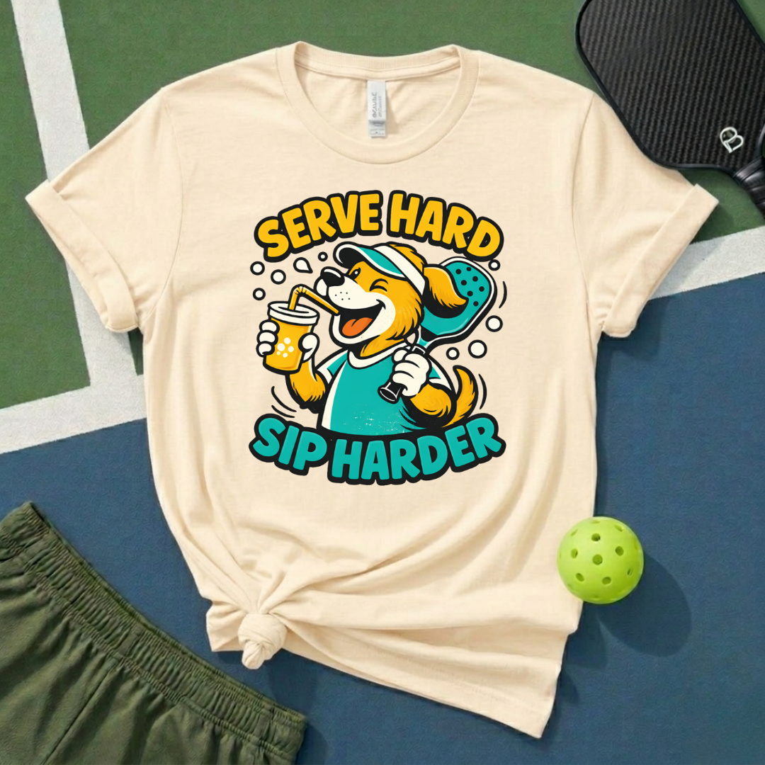 Serve Hard, Sip Harder T-Shirt