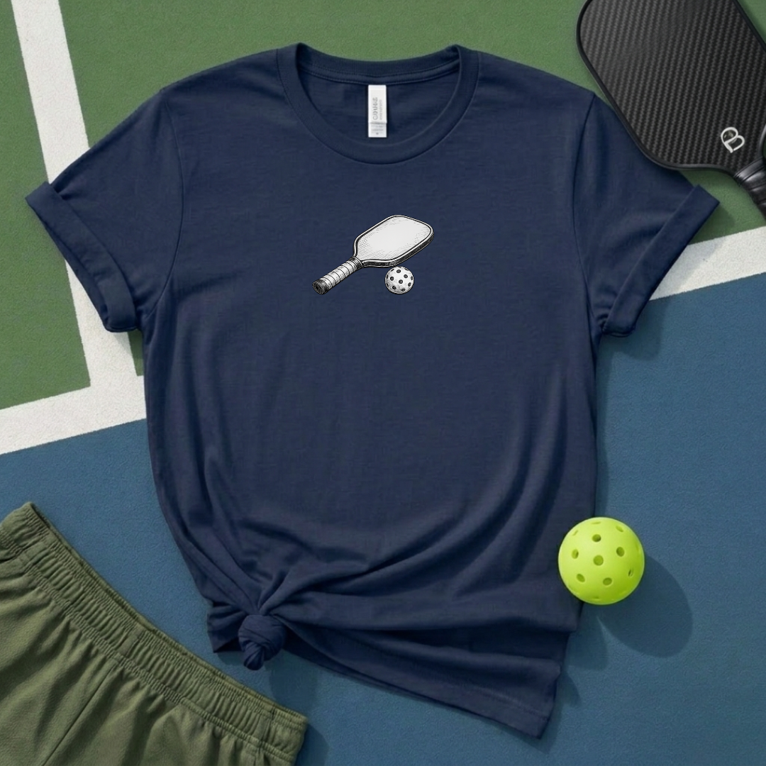 Pickleball Pencil Drawn T-Shirt