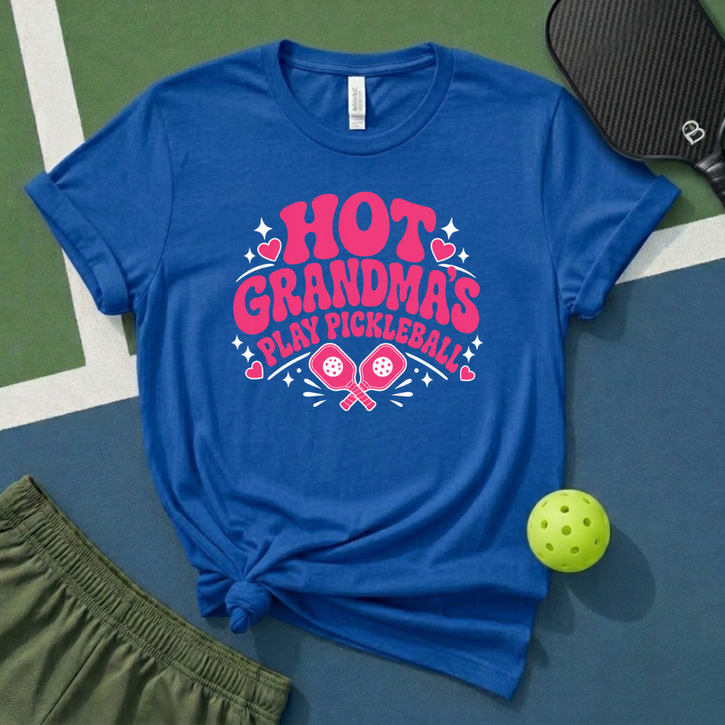 Hot Grandma's Play Pickleball T-Shirt