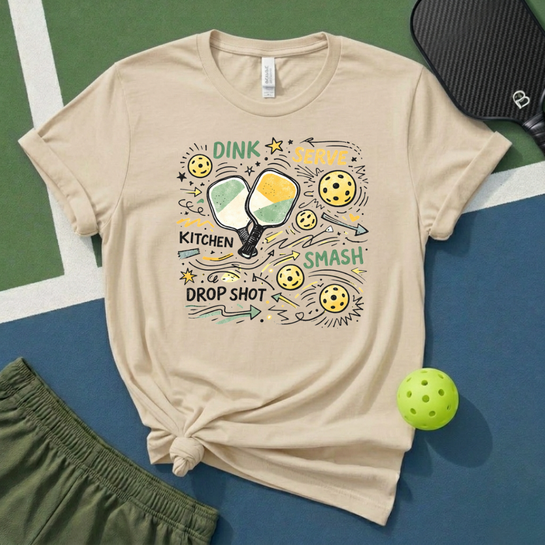 Pickleball Doodle T-Shirt