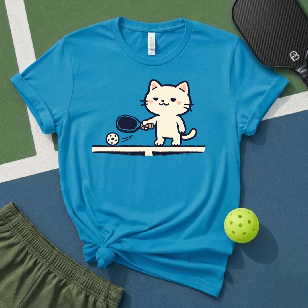 Pickleball Cat T-Shirt