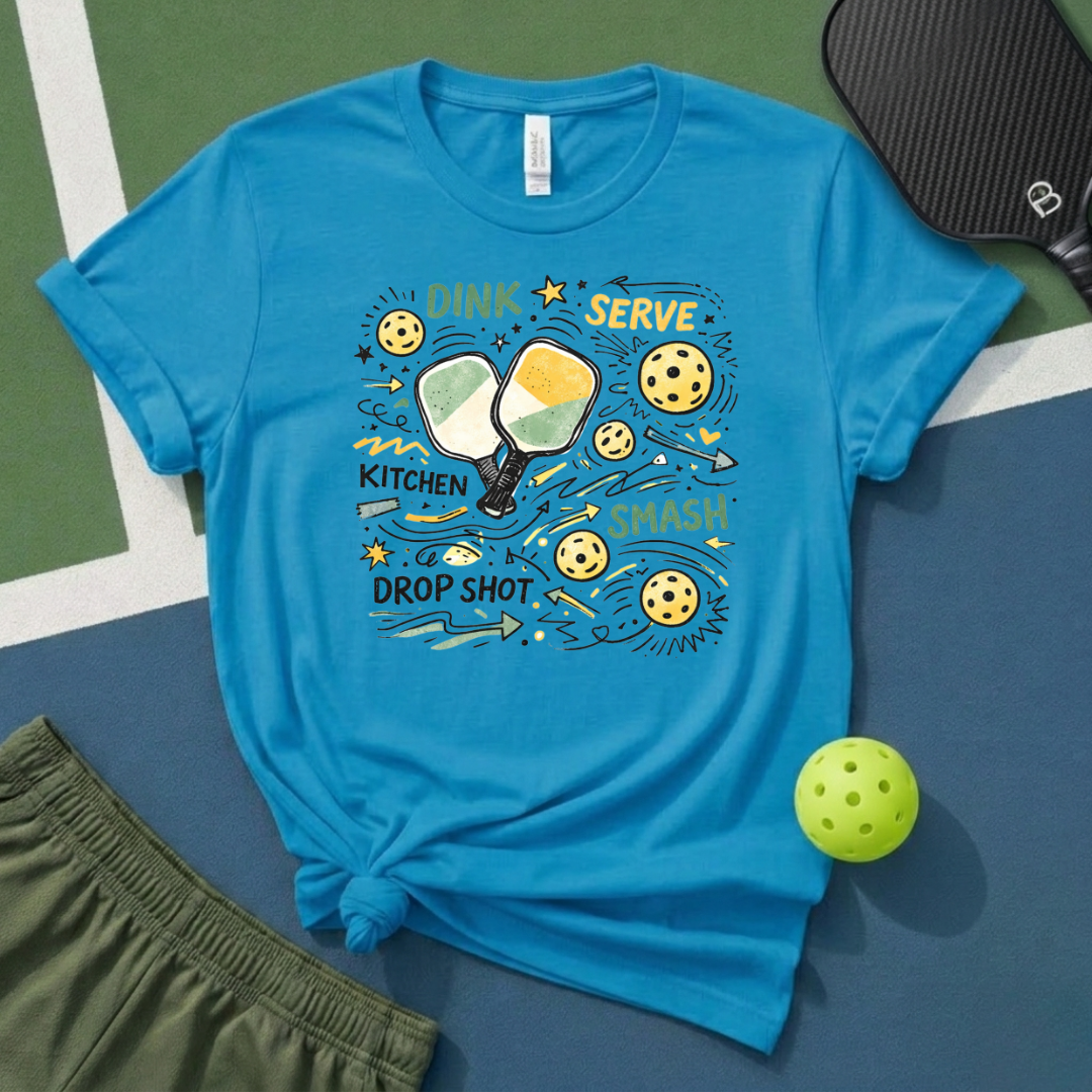 Pickleball Doodle T-Shirt