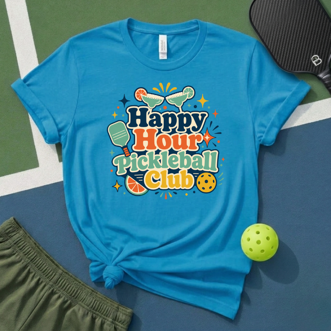 Happy Hour Pickleball Club T-Shirt