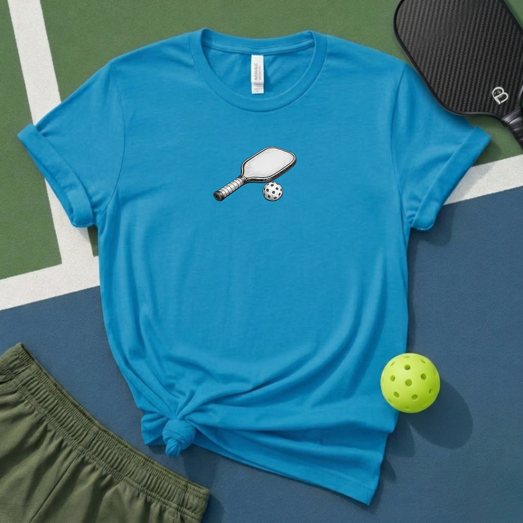 Pickleball Pencil Drawn T-Shirt