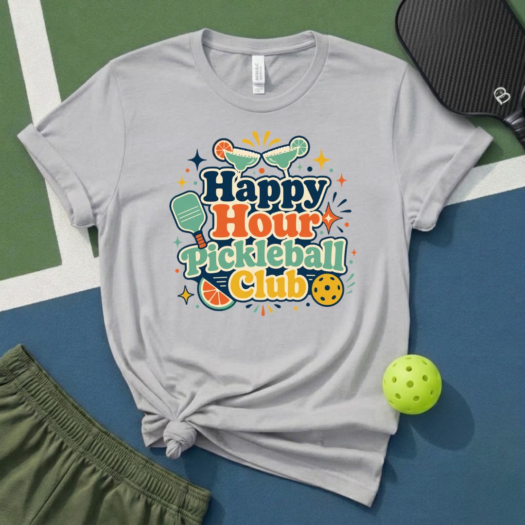 Happy Hour Pickleball Club T-Shirt