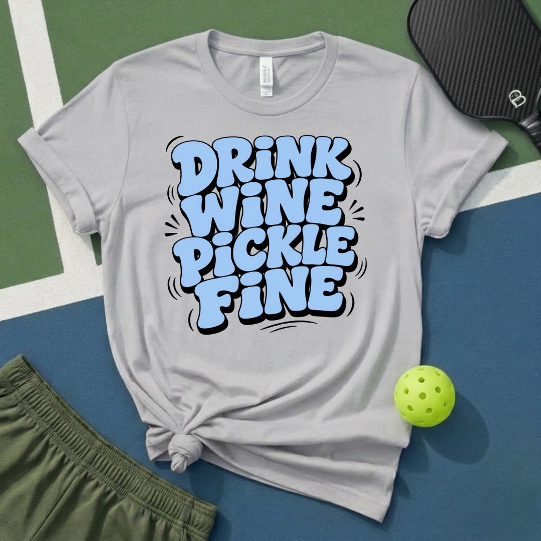Drink Wine Pickle Fine T-Shirt
