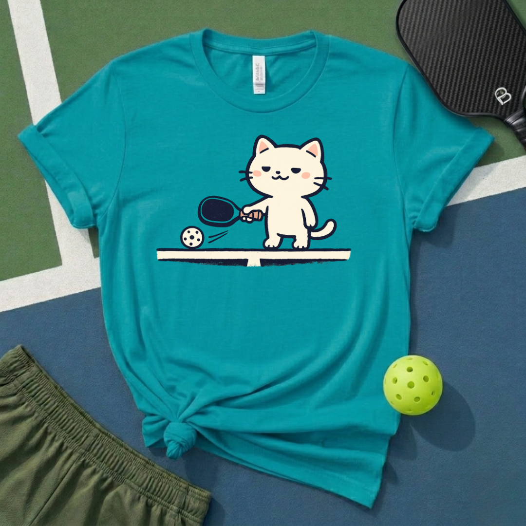 Pickleball Cat T-Shirt
