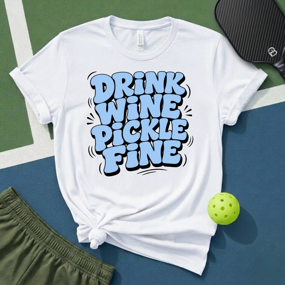 Drink Wine Pickle Fine T-Shirt