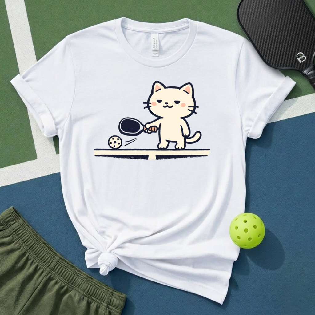 Pickleball Cat T-Shirt